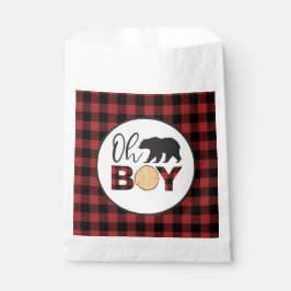 Oh Boy Beer Buffalo Plaid Baby shower Bedankzakje