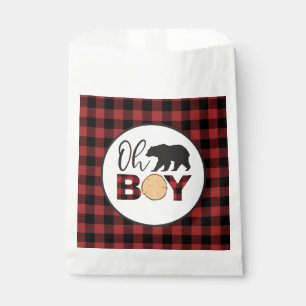 Oh Boy Beer Buffalo Plaid Baby shower Bedankzakje