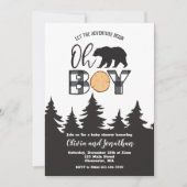 Oh Boy Beer Buffalo Plaid Baby shower Kaart (Voorkant)