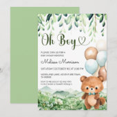 Oh Boy Beer Forest van SFD Baby Boy Shower Kaart (Voorkant / Achterkant)