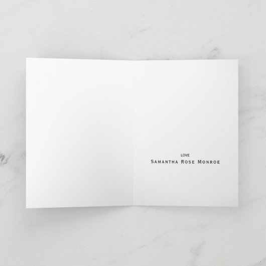 Oh Boy Black Mustache Baby shower Dank je Bedankkaart (Binnen)