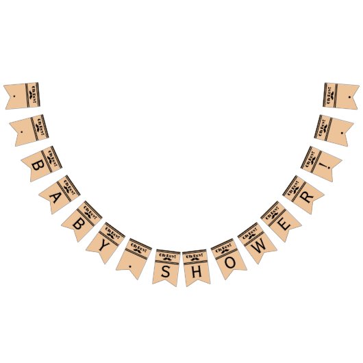 Oh Boy Black Mustache Baby shower Vlaggetjes (Alle)