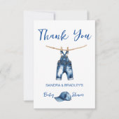 Oh boy blauw jeans baby shower sjabloon (Voorkant)