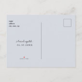 Oh Boy Bleek Blue Ultrasound Foliage Aankondigingskaart (Achterkant)