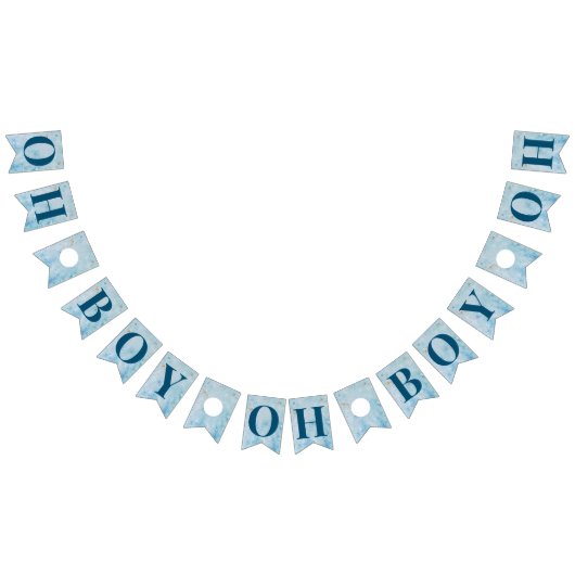 Oh Boy Blue Baby shower Banner (Alle)