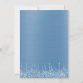 Oh Boy Blue Baby shower Glitter Drip Baby Feet Kaart (Achterkant)