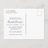 Oh Boy Blue Baby shower Uitnodiging Briefkaart (Achterkant)