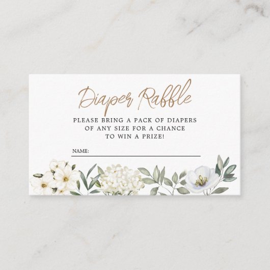 Oh Boy Blue ballon Diaper Raffle Enclosure Card Informatiekaartje (Voorkant)