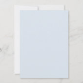 Oh Boy Blue ballon Eucalyptus Baby shower Invitat Kaart (Achterkant)