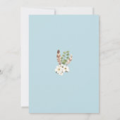 Oh Boy Blue ballon Eucalyptus Flowers Baby shower Kaart (Achterkant)