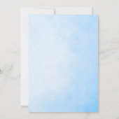 Oh Boy, Blue Balloon and Greenery Theme Baby showe Kaart (Achterkant)