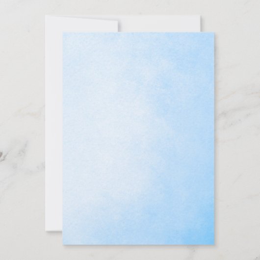 Oh Boy, Blue Balloon and Greenery Theme Baby showe Kaart (Achterkant)