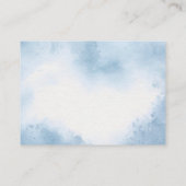 Oh Boy Blue Balloon Eucalyptus Baby Shower Informatiekaartje (Achterkant)