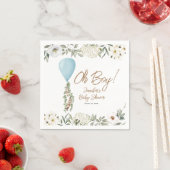 Oh Boy Blue Boho ballonBaby shower Servet (Insitu)