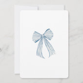  Oh Boy Blue Bow Baby Shower Kaart (Achterkant)