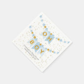 Oh Boy Blue Bunting Flags Baby shower Servet (Hoek)