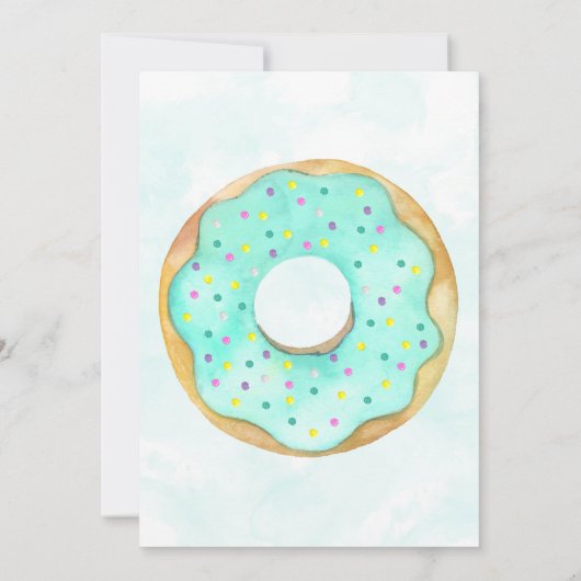 Oh Boy Blue Donut Theme Baby shower Kaart (Achterkant)