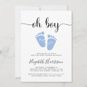 Oh Boy Blue drive by Baby shower Kaart (Voorkant)