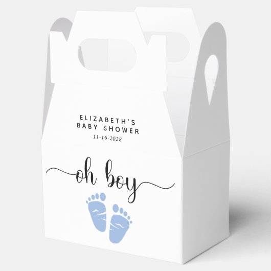 Oh Boy Blue Feet Baby shower Bedankdoosjes (Geopend)