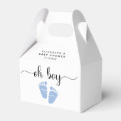 Oh Boy Blue Feet Baby shower Bedankdoosjes (Voorkant Zijde)