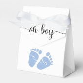 Oh Boy Blue Feet Baby shower Bedankdoosjes (Voorkant Zijde)