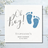 Oh Boy Blue Feet Baby shower Servet