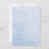 Oh Boy Blue Gold Waterverf Boy Baby shower Kaart (Achterkant)