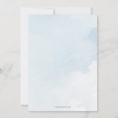 Oh Boy Blue Gold Wieg Boho Boy Baby shower Kaart (Achterkant)