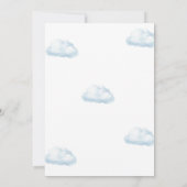 Oh Boy Blue Heet Luchtballon Baby Shower Kaart (Achterkant)