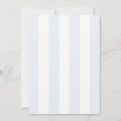 Oh Boy Blue Modern Striped Baby Shower Kaart (Achterkant)