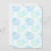 Oh Boy Blue Polka Dots Baby shower Kaart (Achterkant)
