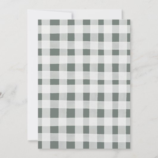 Oh Boy Blue Pumpkin Woodland Animals Baby shower Kaart (Achterkant)