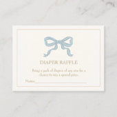 Oh boy Blue Ribbon Schattige Elegant Luier loterij Informatiekaartje (Voorkant)