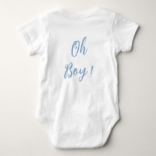 Oh boy blue simpel baby pak romper (Achterkant)