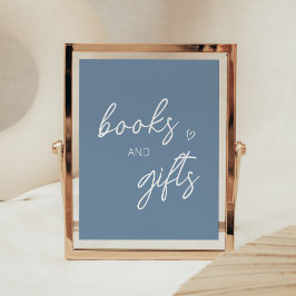 Oh Boy Boho Minimalistisch Baby shower Boeken en g Poster