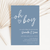 Oh Boy Boho minimalistisch Baby shower Kaart