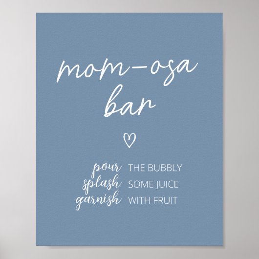 Oh Boy Boho Minimalistisch Baby shower Moeder Osa  Poster (Voorkant)
