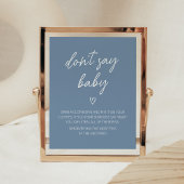 Oh Boy Boho minimalistisch Baby shower zeg geen Ba Poster