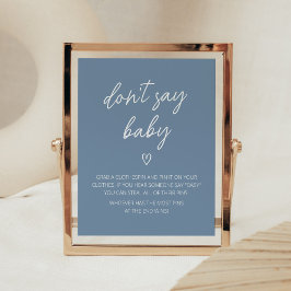 Oh Boy Boho minimalistisch Baby shower zeg geen Ba Poster