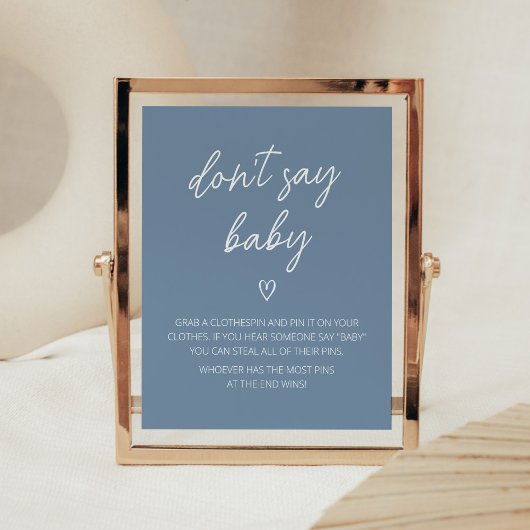 Oh Boy Boho minimalistisch Baby shower zeg geen Ba Poster