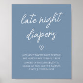 Oh Boy Boho Minimalistische Late Night Luiers Poster (Voorkant)