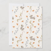 Oh Boy boho waterverf babykleding blauw douche Kaart (Achterkant)