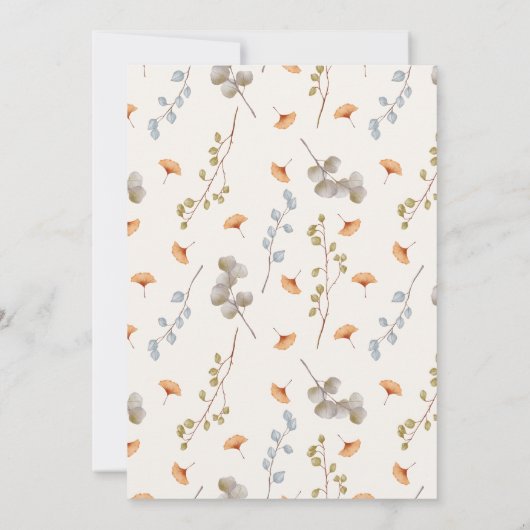 Oh Boy boho waterverf babykleding blauw douche Kaart (Achterkant)