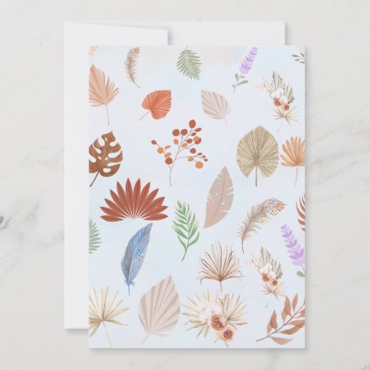 Oh Boy boho waterverf babykleding blauw Kaart (Achterkant)