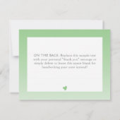OH BOY Bold Overlay Light Green Modern Baby shower Bedankkaart (Achterkant)
