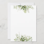 Oh Boy Botanical Greenery Gold Baby shower Kaart (Achterkant)