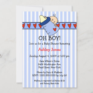 Oh Boy Bottle Boy Baby Shower Invitaties Kaart