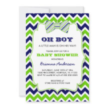 OH BOY Bow stropdas baby shower / marinegroen chev