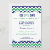 OH BOY Bow Stropdas Baby shower Uitnodigen Kaart (Voorkant)