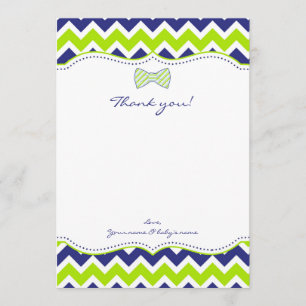 OH BOY Bow Stropdas Boy Baby shower bedankt je not